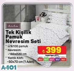 LİLA TEK KİŞİLİK PAMUK NEVRESİM SETİ
